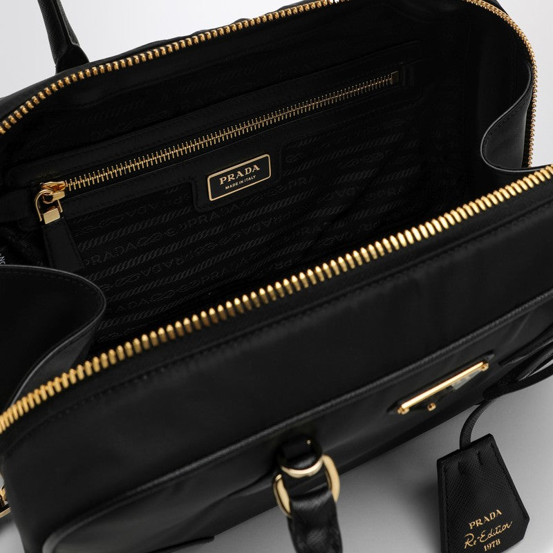 Prada Re-Edition 1978 Re-Nylon and Saffiano medium black top case 1BB115TOOR064P_PRADA-F0002