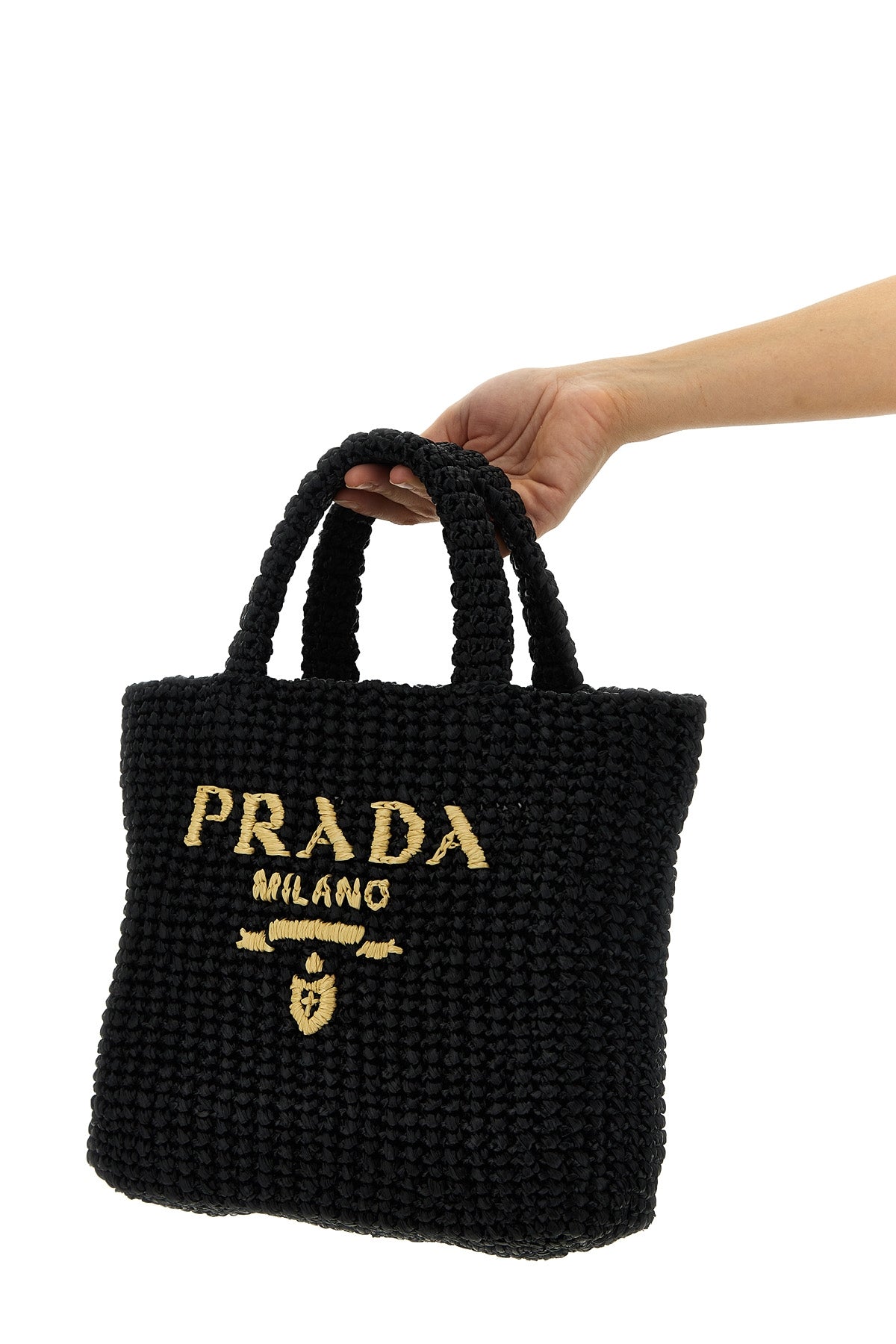 Prada SMALL WOVEN FABRIC SHOPPING BAG 1BG422VOOL2C2TF0ES7