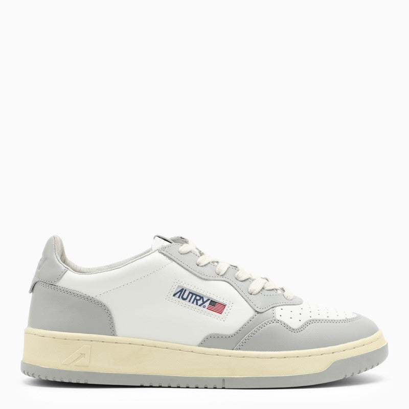 AUTRY Medalist white/grey leather trainer AULWWB10O_AUTRY-WB10