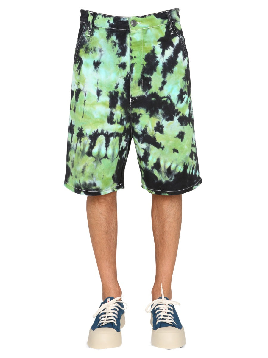 AMI Paris BERMUDA SHORTS WITH TIE DYE PATTERN USO600631301