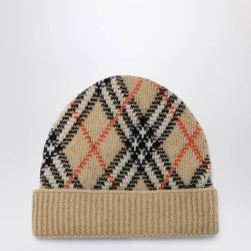 Burberry Check pattern cashmere bonnet 8098886159471P_BURBE-A2021