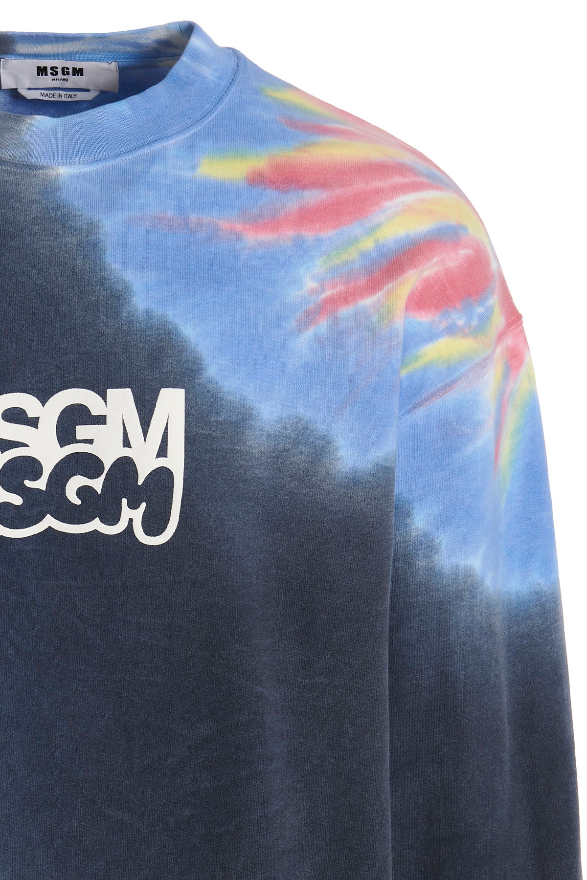 MSGM LOGO PRINT TIE DYE SWEATSHIRT BY BURRO STUDIO 3440MM9823709288