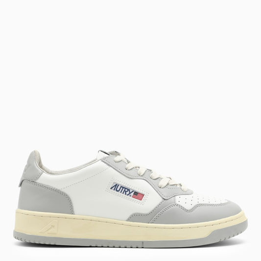 AUTRY Medalist white/grey leather trainer AULMWB10N_AUTRY-WB10