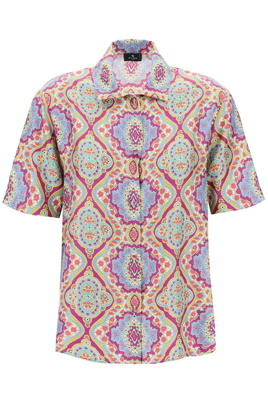 ETRO short-sleeved silk printed shirt WRIA000999SA1A1X0880