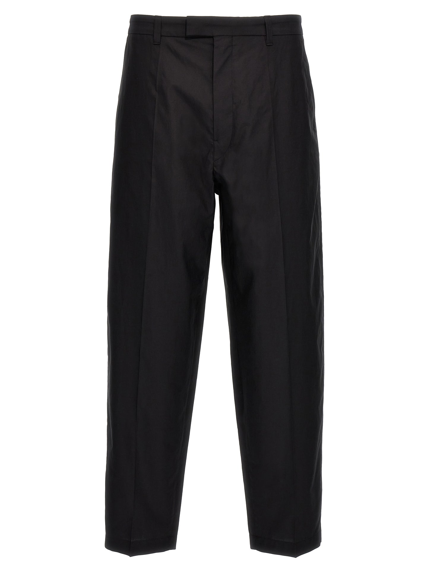 LEMAIRE cotton and silk carrot pants for men PA1105LF1209BK999