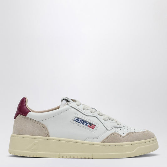 AUTRY Medalist white/raspberry leather trainer AULWLS73P_AUTRY-LS73