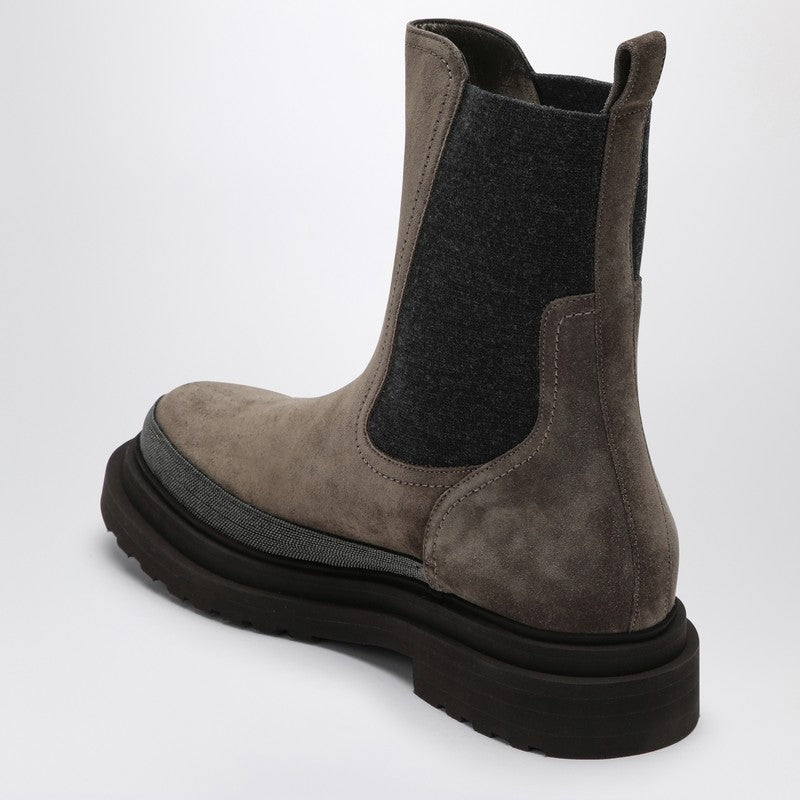 Brunello Cucinelli Brown suede Chelsea Boot MZSFG2745LEP_CUCIN-C8769