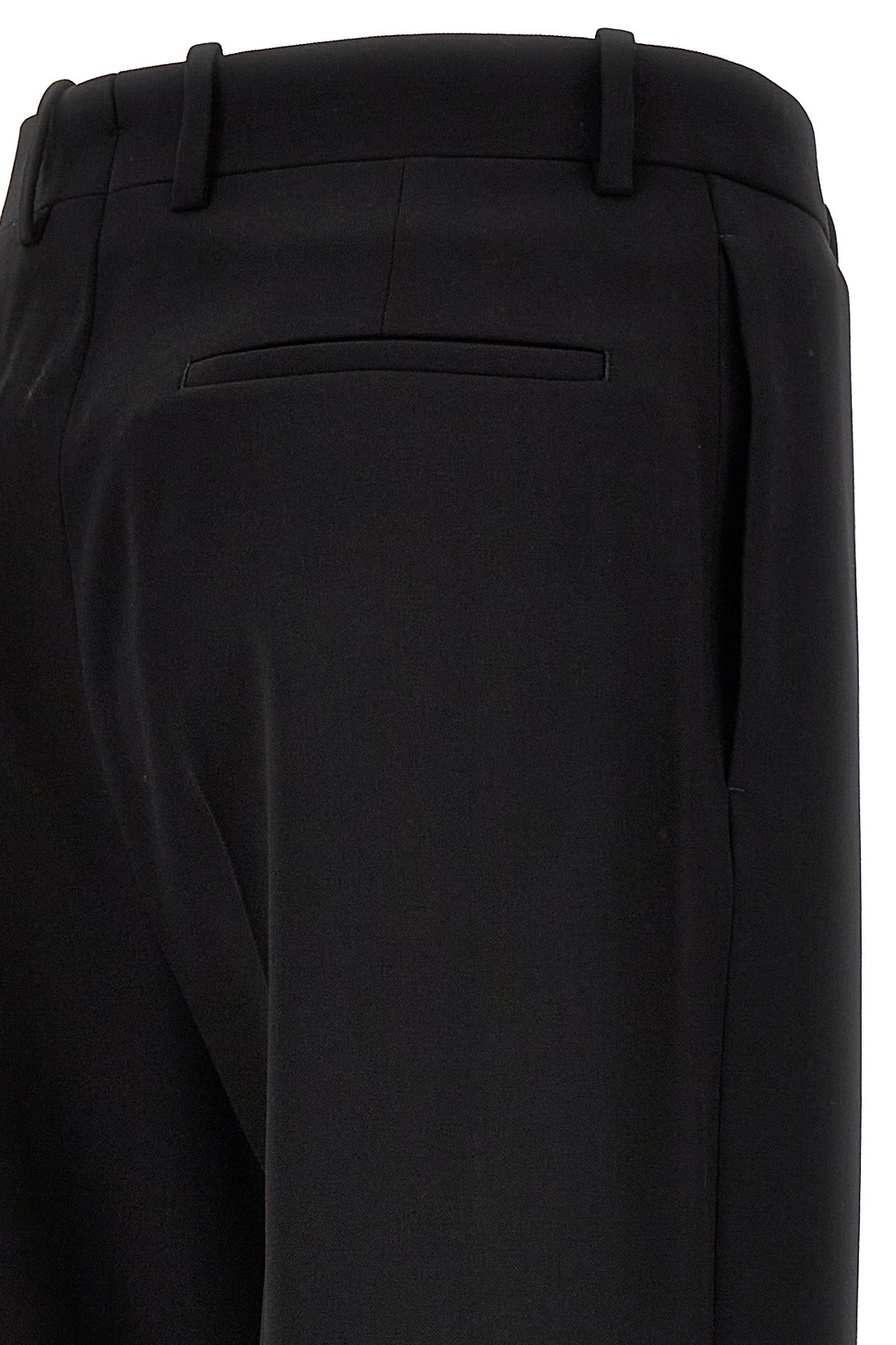 FERRAGAMO WOOL PANTS 0761820NERO