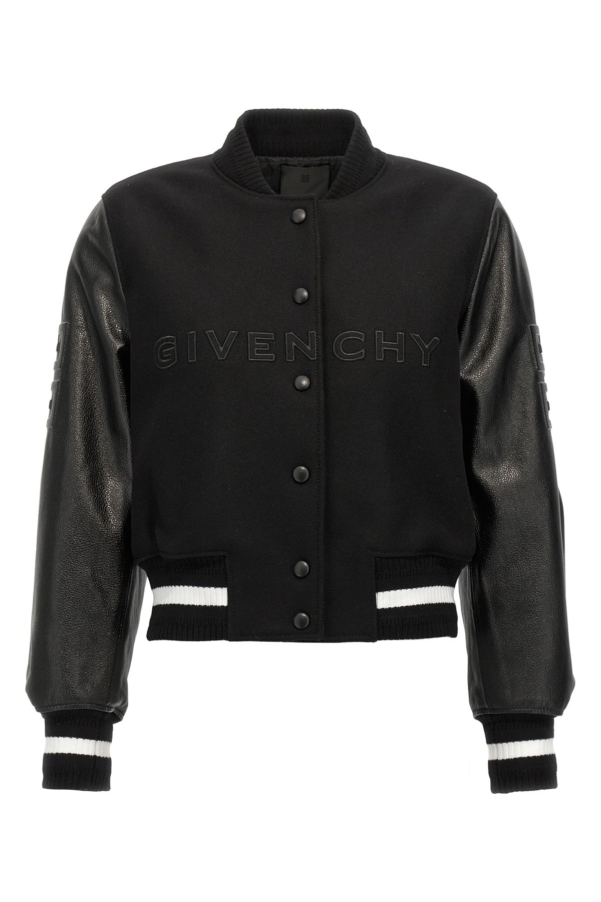 GIVENCHY CROPPED LOGO BOMBER JACKET BW00N0611N004