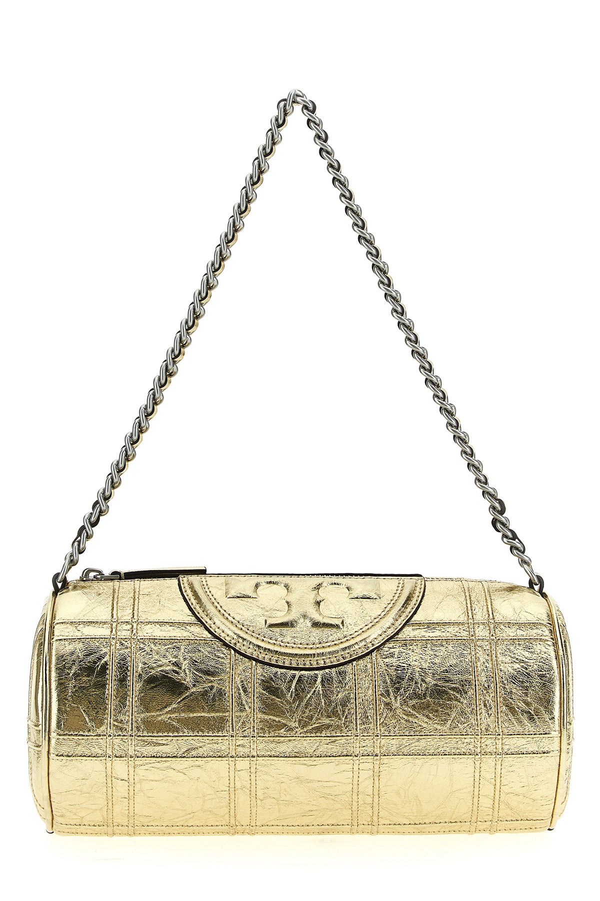 TORY BURCH 'FLEMING SOFT METALLIC QUILT BARREL' CROSSBODY BAG 152478700