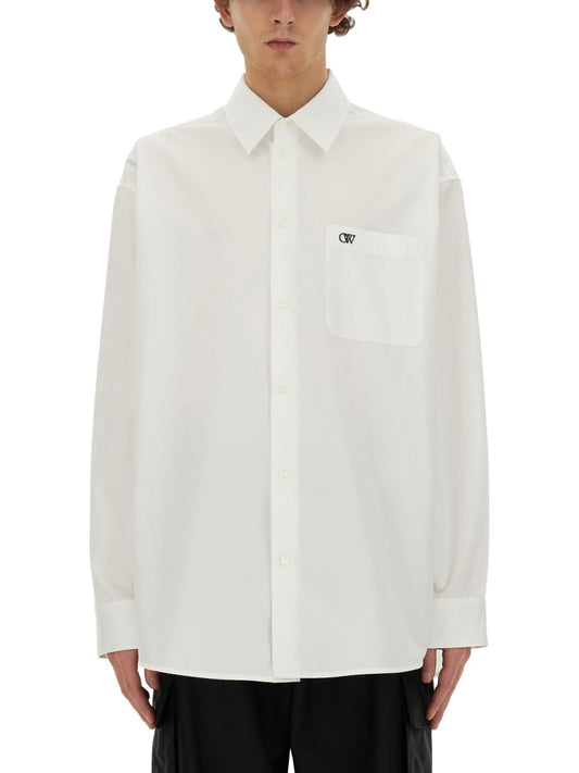 Off-White SHIRT WITH LOGO OMGE004C99FAB0010110