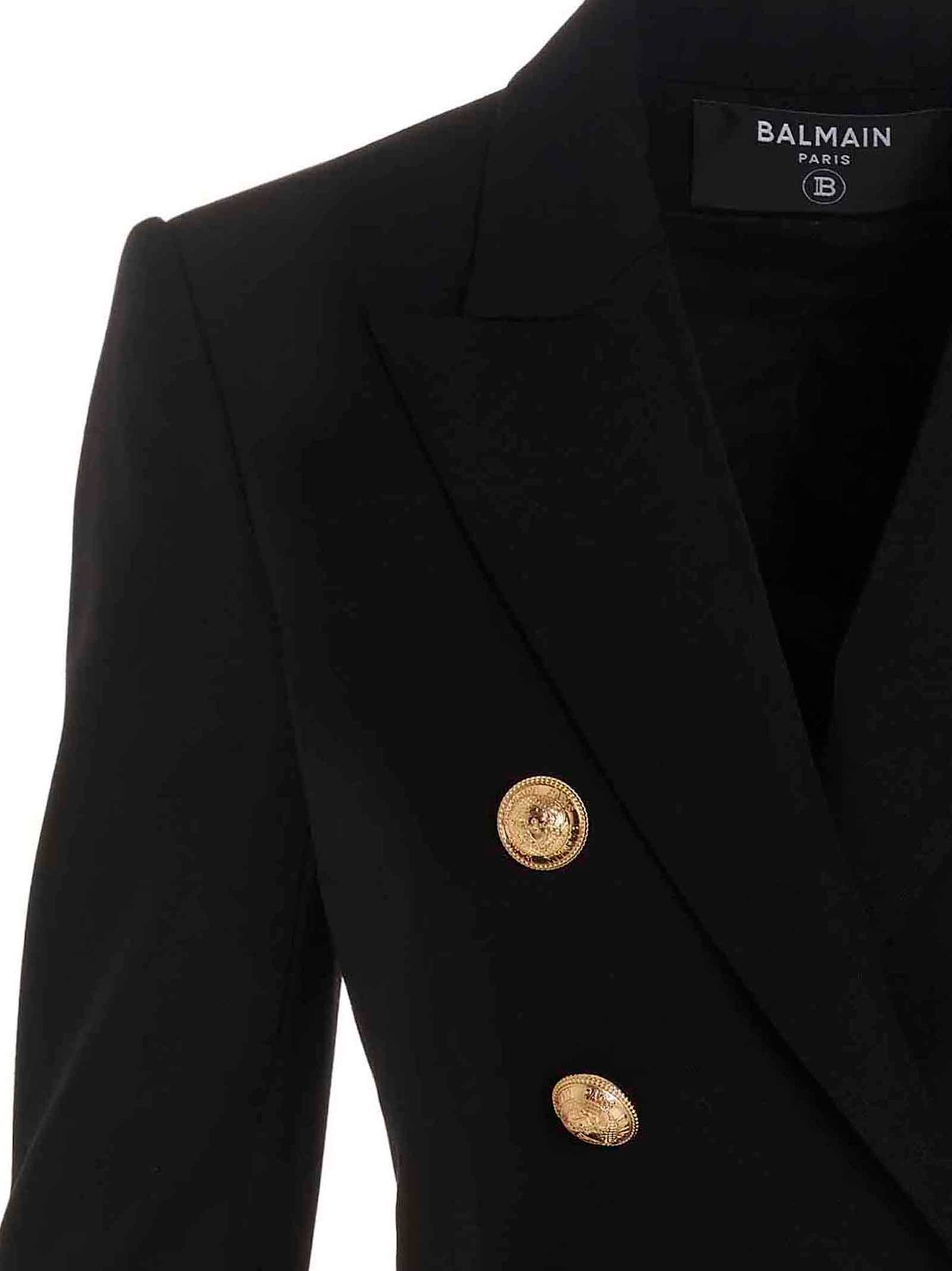 Balmain DOUBLE BREAST BLAZER JACKET WITH LOGO BUTTONS BF1SG008WC090PA