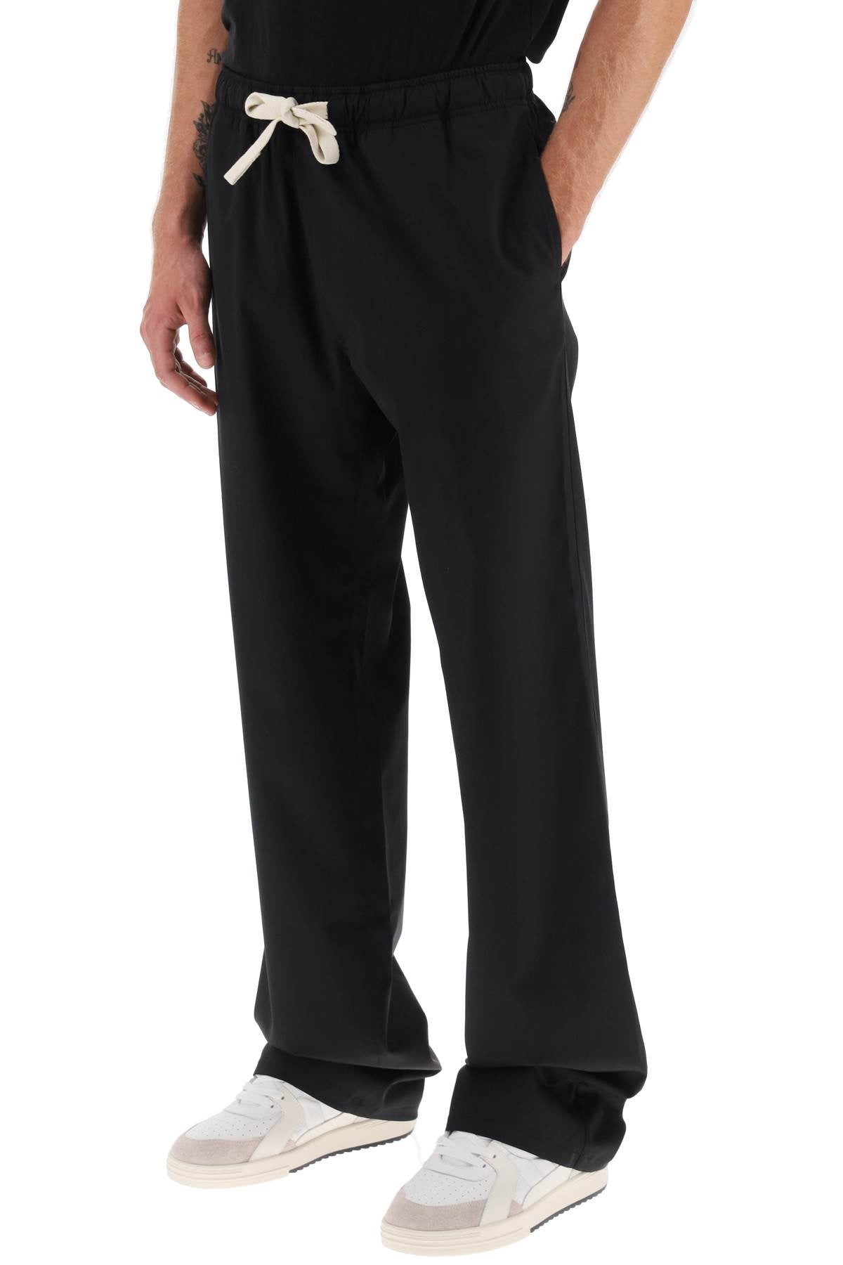 Palm Angels Trousers black PMCA141E23FAB0011010