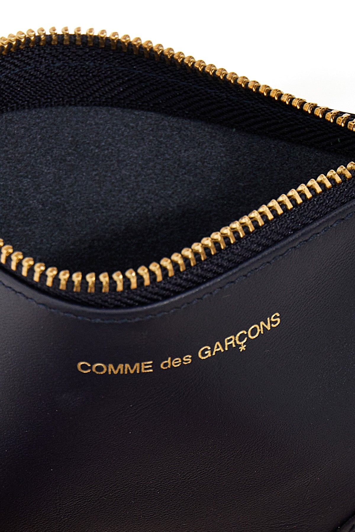 Comme Des Garçons Wallet LOGO LEATHER WALLET SA8100NAVY