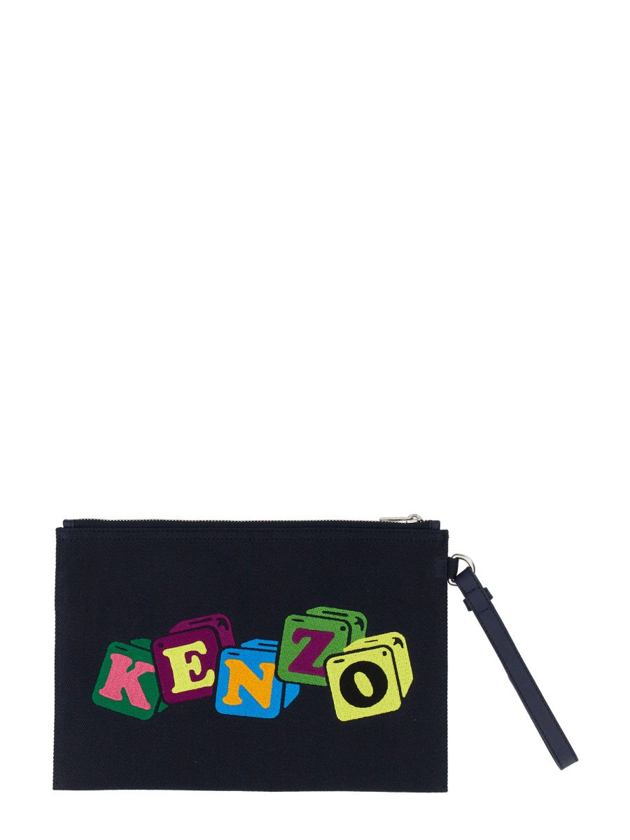 KENZO CLUTCH WITH EMBROIDERY FD55PM902F3476