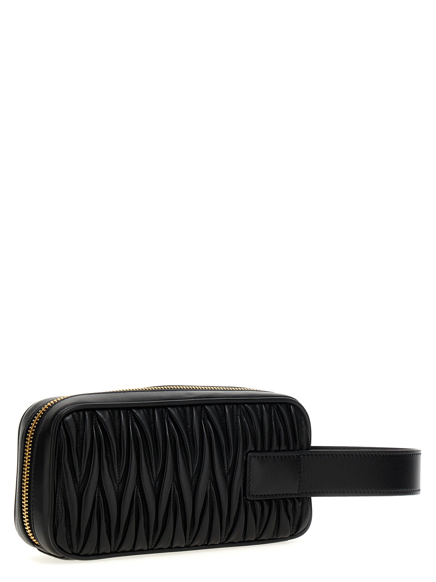 MIU MIU MATELASSÉ LEATHER CLUTCH BAG 5BF122N88F0002