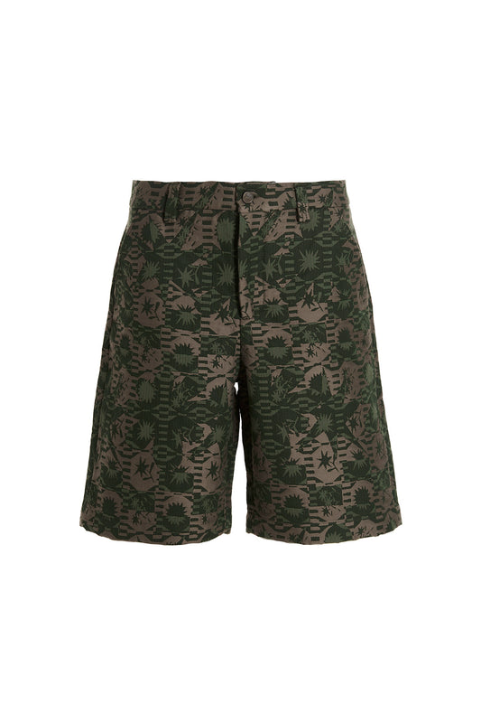 JACQUEMUS ‘TECIDO’ BERMUDA SHORTS 23E235PA045JACQUARDKHAKIF