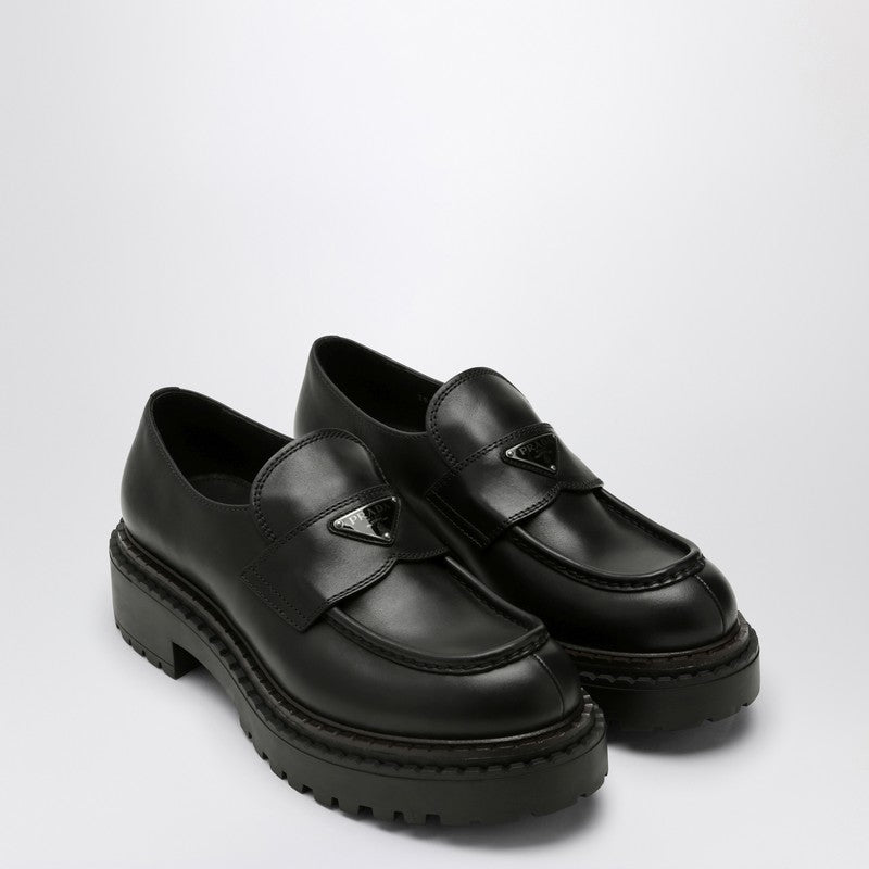 Prada Double Chocolate black leather loafers 2DE148G001070P_PRADA-F0002