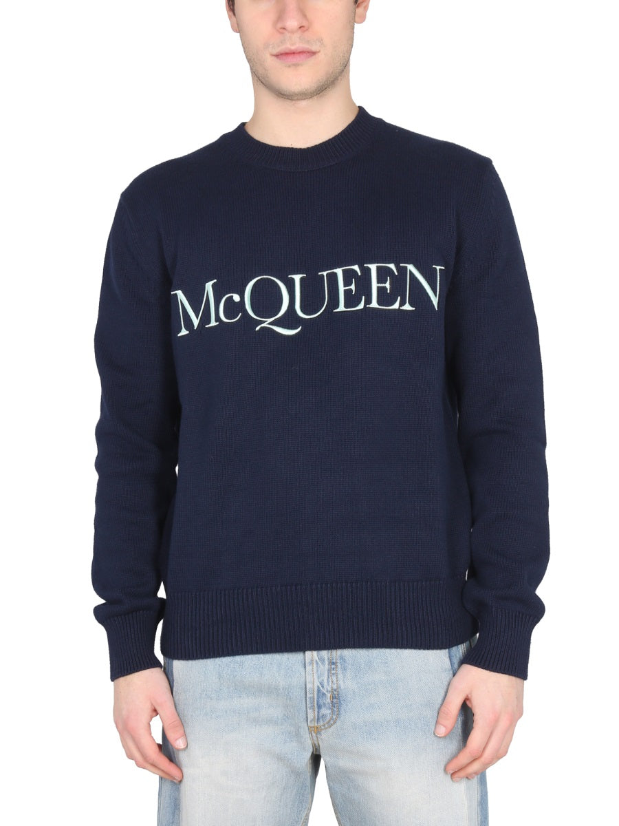 Alexander McQUEEN COTTON LOGO EMBROIDERY JERSEY 651184Q1XAY4064