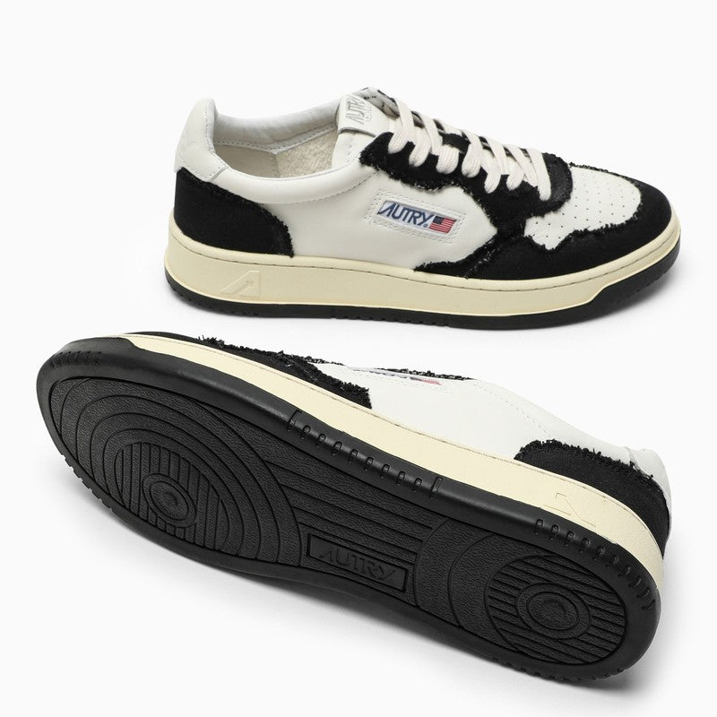 AUTRY Medalist wblack/white leather and canvas trainer AULMCB02M_AUTRY-BLK