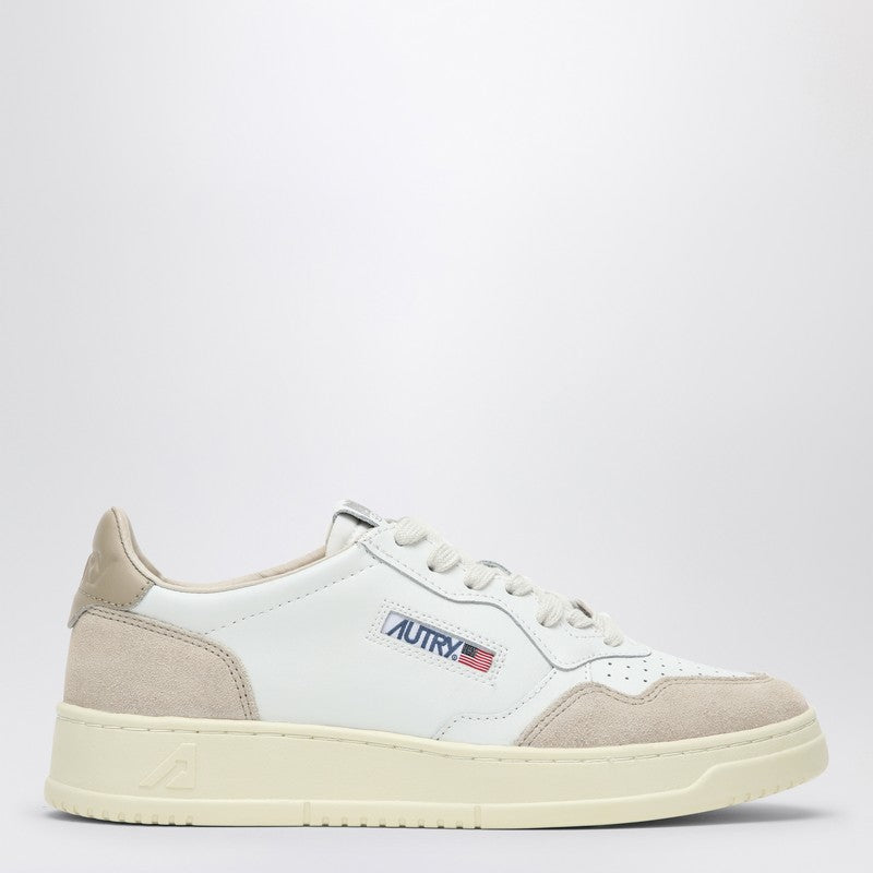 AUTRY Medalist sneakers in white/beige leather AULWLS58P_AUTRY-LS58