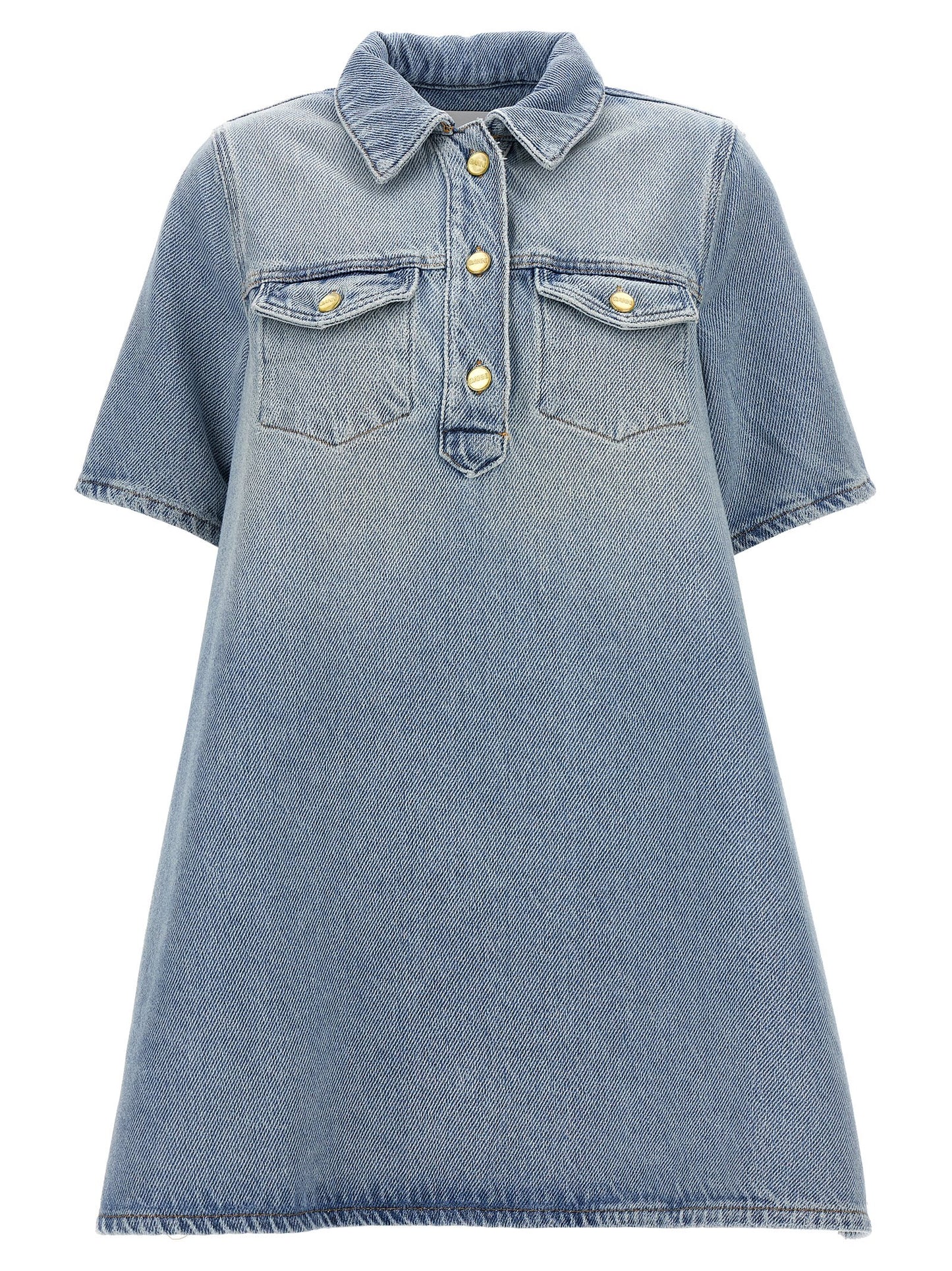 GANNI 'HEAVY DENIM MINI' DRESS J1503091