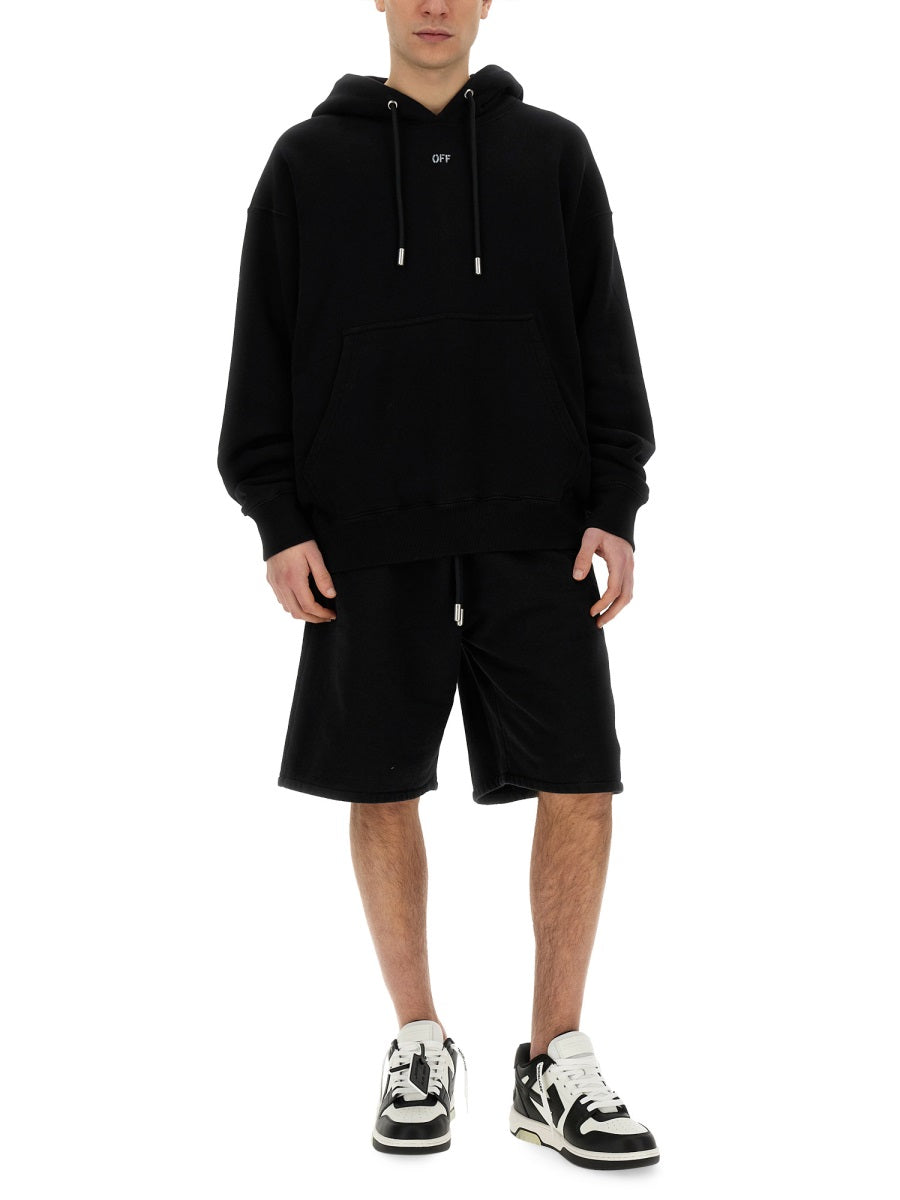 Off-White BERMUDA WITH LOGO OMCI013S24FLE0021001