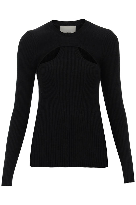 Isabel Marant 'zana' cut-out sweater in ribbed knit PU0201FAA3L58I01BK