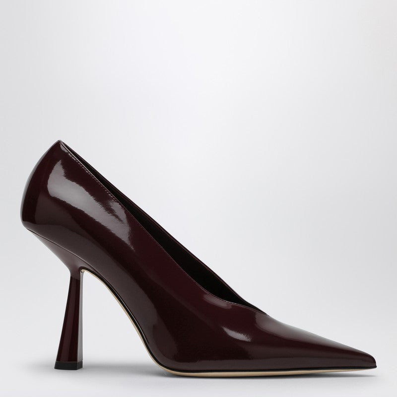 JIMMY CHOO Maryanne burgundy patent leather décolleté MARYANNE100HJPP_JIMCH-GA