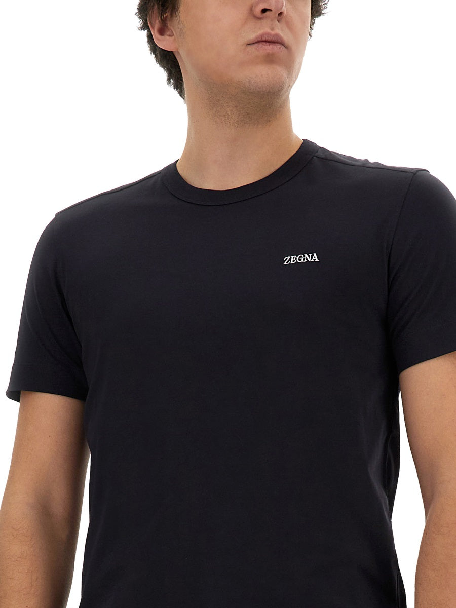 ZEGNA T-SHIRT WITH LOGO E7360A5B760B09-001