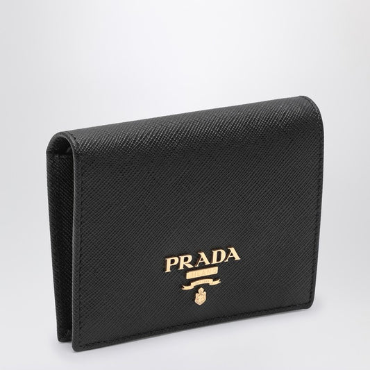 Prada Black Saffiano leather small wallet 1MV204QWAP_PRADA-F0002