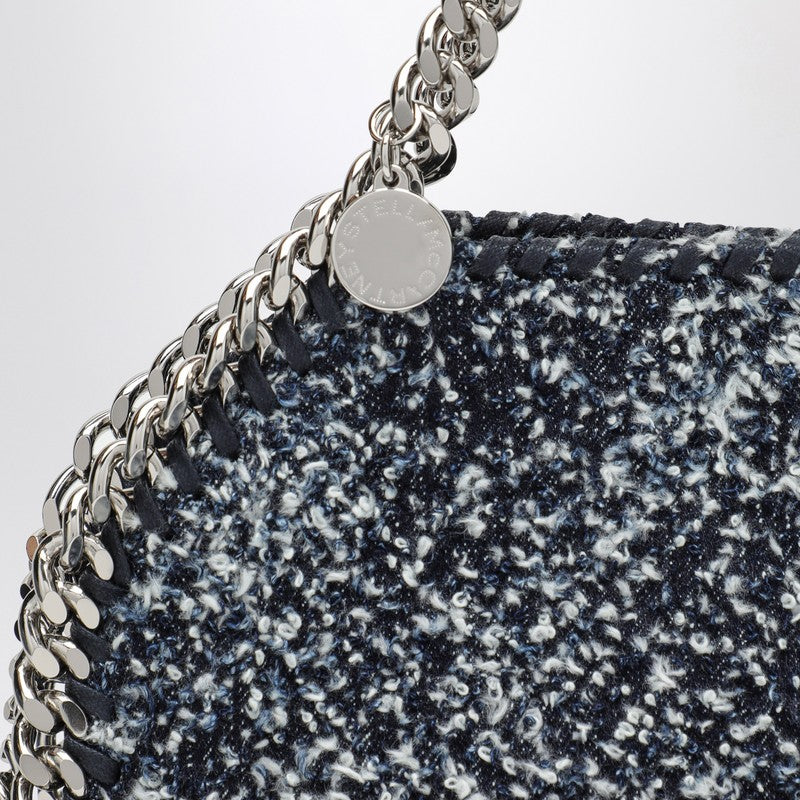 Stella McCartney Falabella mini Bouclé blue mélange bag 371223WP0446P_STELL-4101