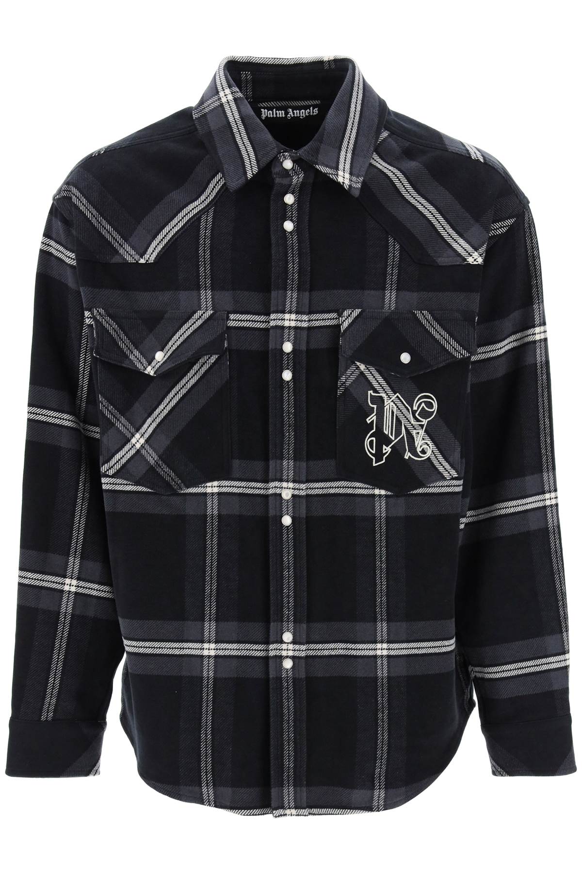 Palm Angels check flannel overshirt PMES023R24FAB0011103