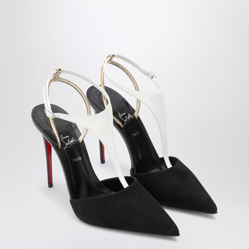 Christian Louboutin Nappa leather and suede Black/White Athina Pump 3240391SUEP_LOUBO-B783