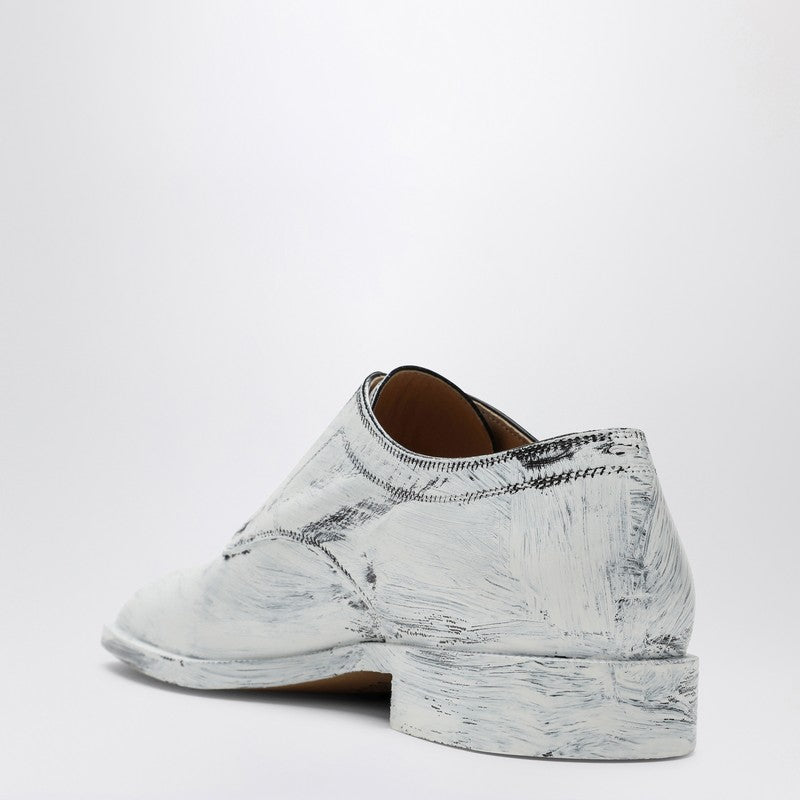 Maison Margiela Tabi lace-up in white painted leather S97WQ0052P4128P_MARGI-H8680