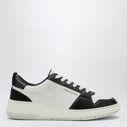 FERRAGAMO Low black/white leather trainer 0770882MLEO_FERRA-NB