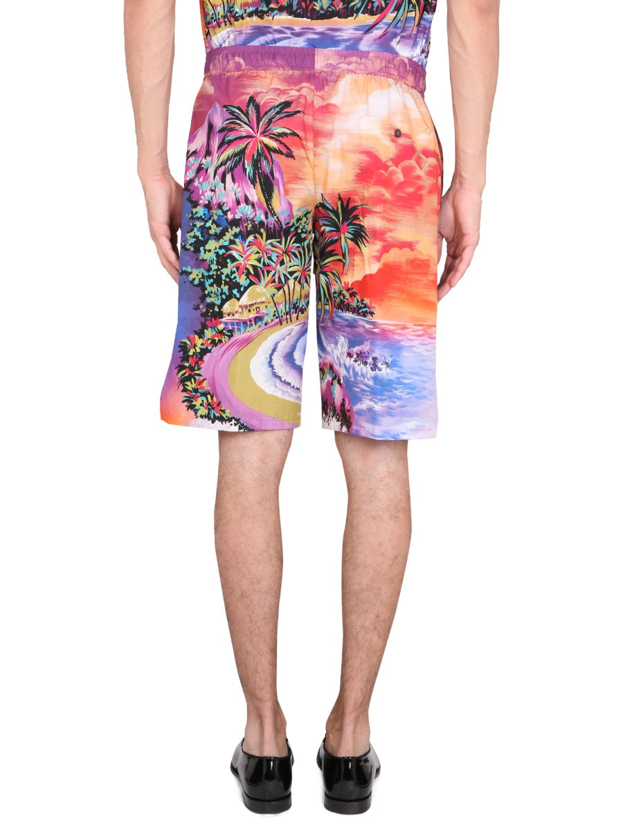 Dolce & Gabbana BERMUDA SHORTS WITH HAWAII PRINT GV37ATHH5C5HF4HF