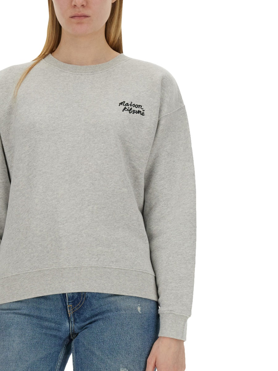 Maison Kitsuné SWEATSHIRT WITH LOGO EMBROIDERY MW00314KM0307O121