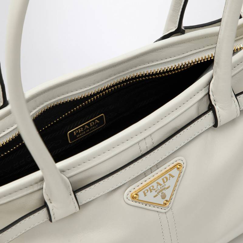 Prada Medium white leather handbag 1BA426MOO2CYRQ_PRADA-F0PG7