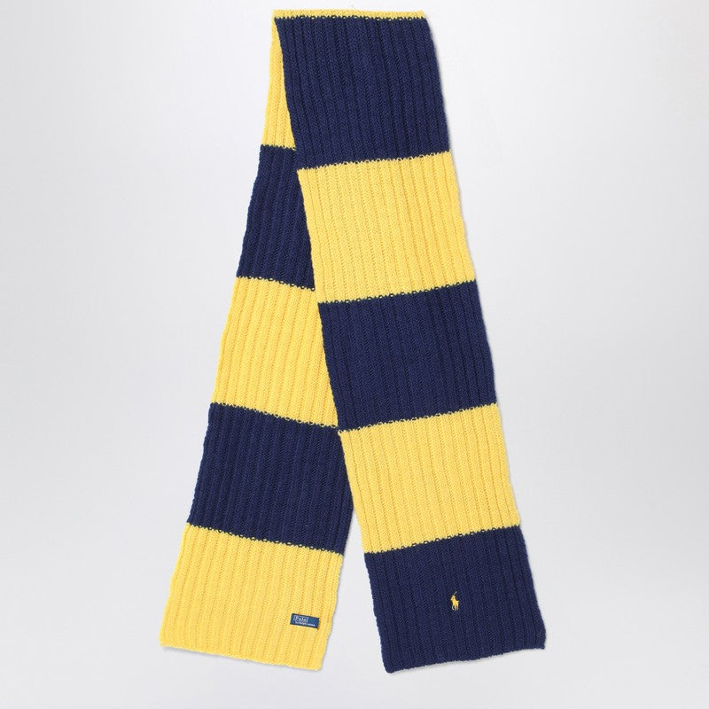 Polo Ralph Lauren Blue/yellow striped wool scarf 455954641001WOP_POLOR-NG