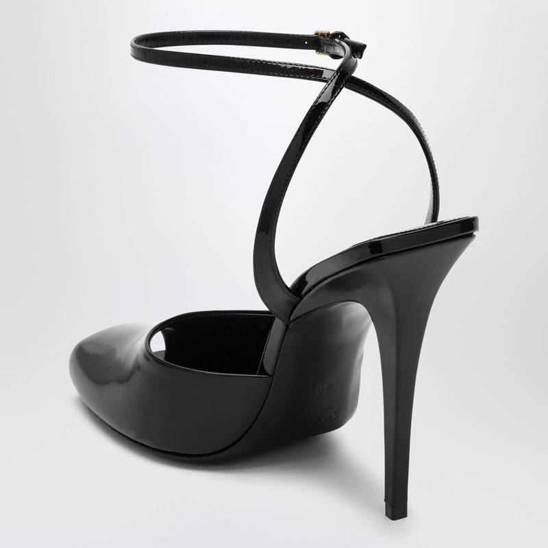 Saint Laurent La Scandale sandal in black patent leather 8060481TV00P_YSL-1000