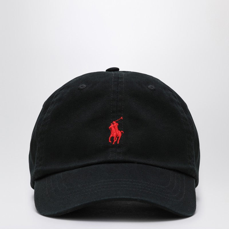 Polo Ralph Lauren Black cotton hat with logo 710548524012COP_POLOR-BR