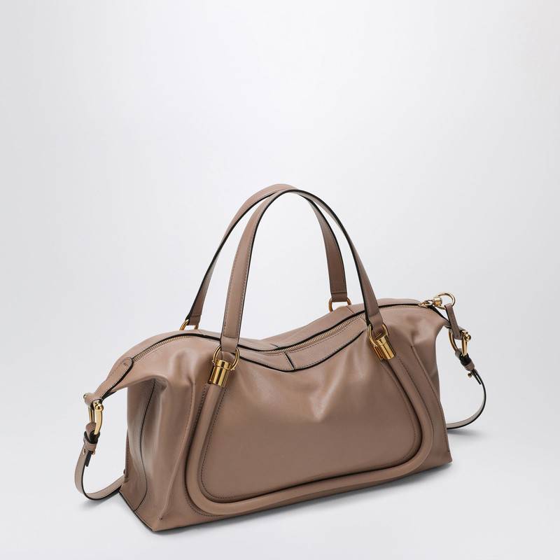 Chloé Paraty 24 bag in shiny deep beige leather CHC24AS750N82P_CHLOE-28V