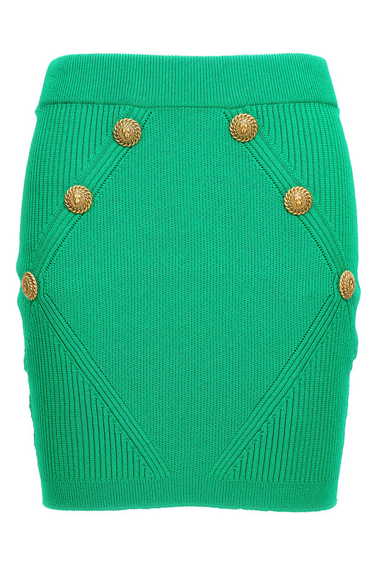 Balmain KNITTED SKIRT BF0LB194KF247DC