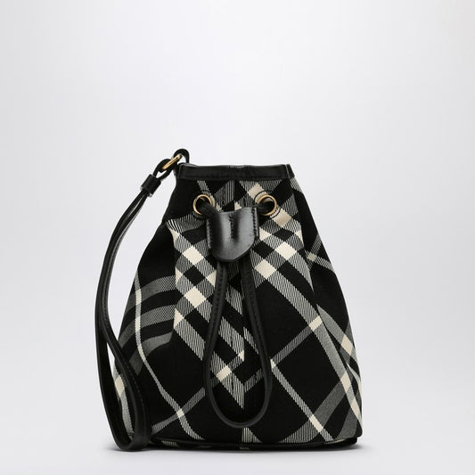 Burberry Check pattern black drawstring clutch bag 8095118159199P_BURBE-A1003