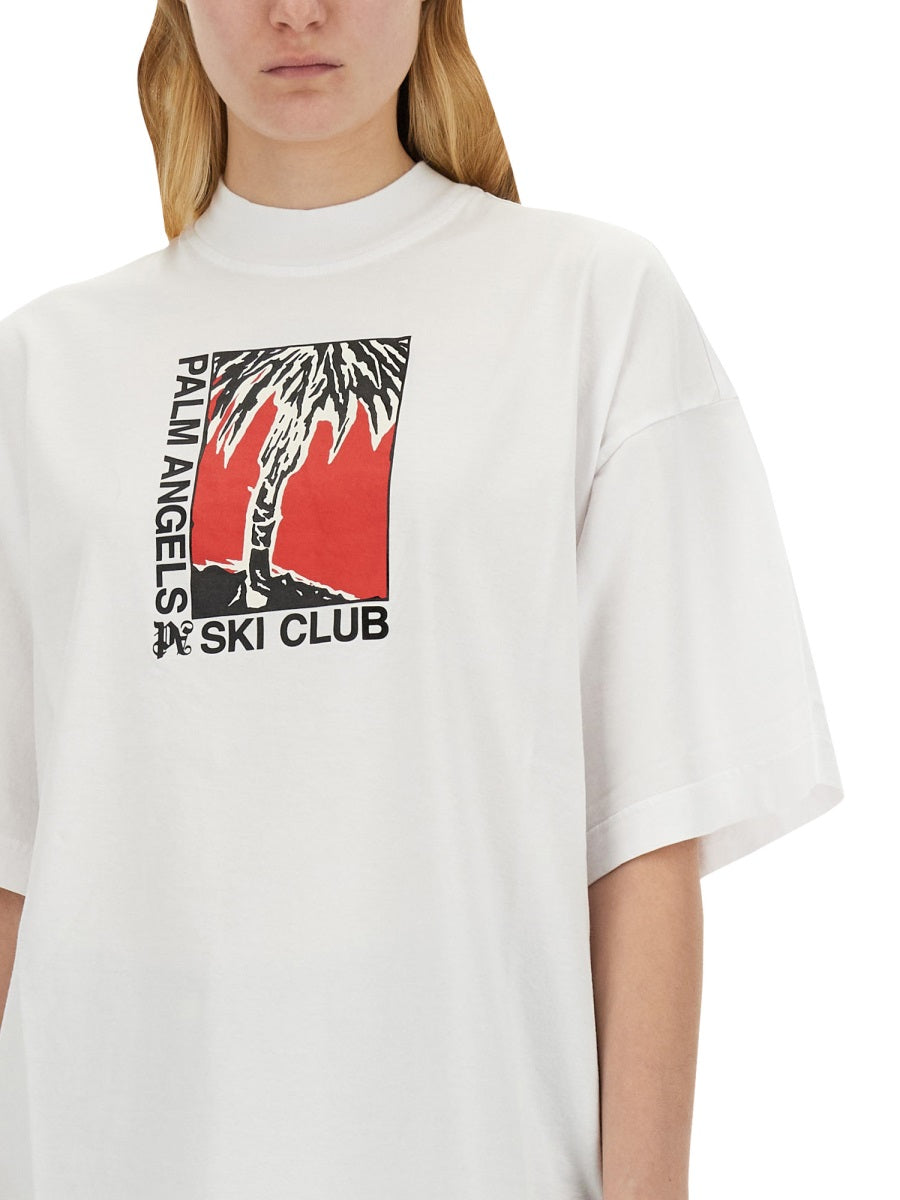 Palm Angels PALM SKI CLUB T-SHIRT PWAA017R24JER0020110