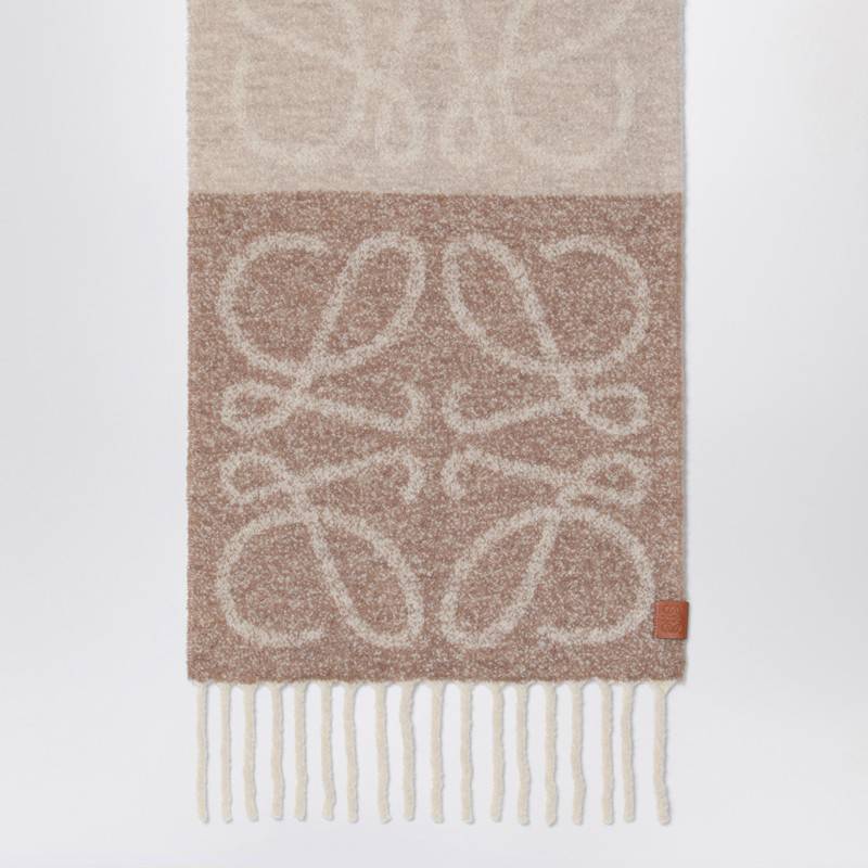 LOEWE Anagram beige/white scarf F811257X79WOQ_LOEW-2147