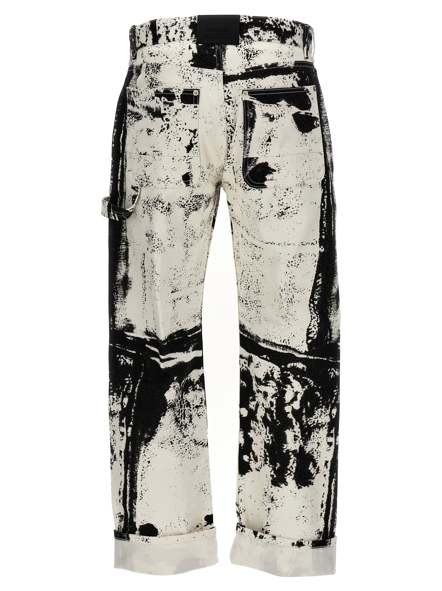 Alexander McQUEEN FOLD PRINT JEANS 781778QYAAZ9080