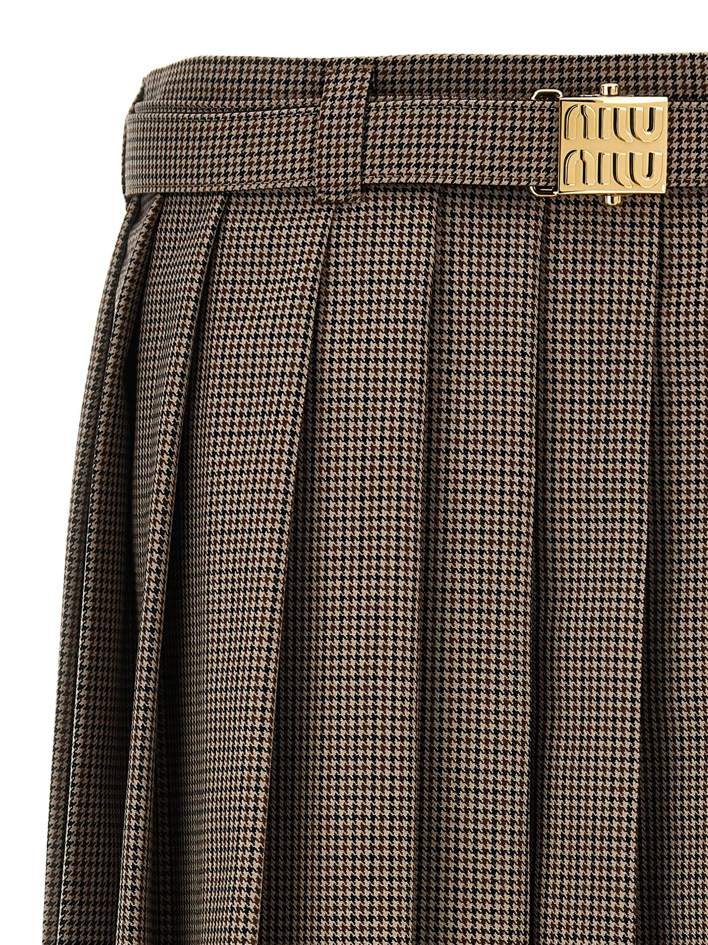 MIU MIU PRINCE OF WALES SKIRT MG2031S23215PJF0005