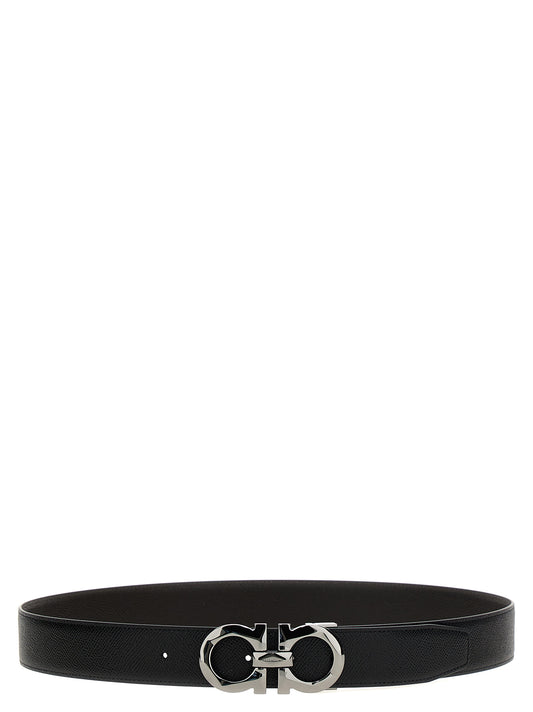 FERRAGAMO 'GANCINI' REVERSIBLE BELT 725421NERO